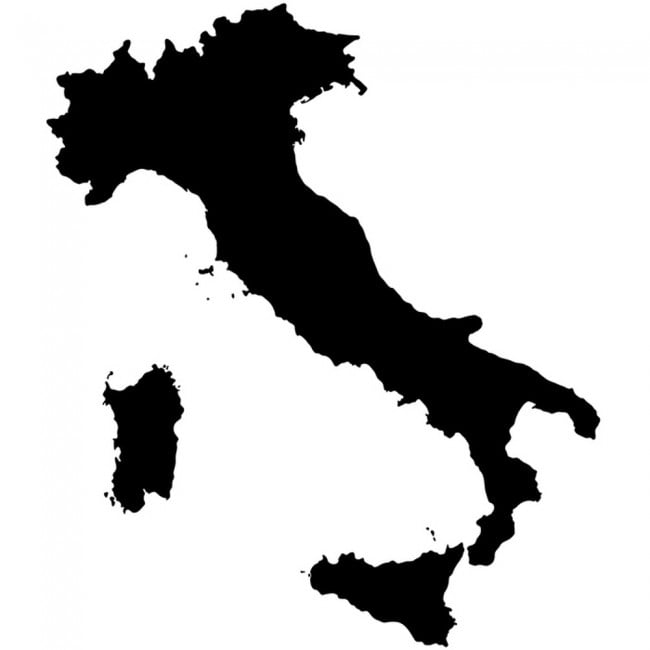 Italy Wall Sticker Educational Map Wall Decal School ...