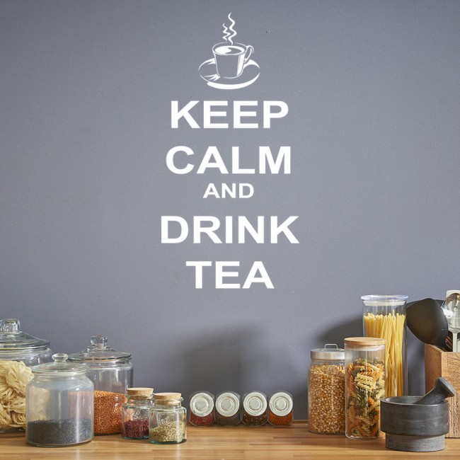 Keep Calm Drink Tea Wall Sticker 
