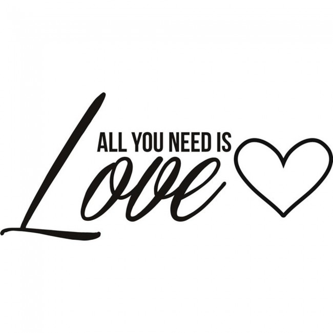 All You Need Is Love Beatles Quote Wall Sticker