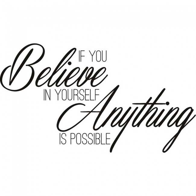 Believe In Yourself Inspirational Quote Wall Sticker