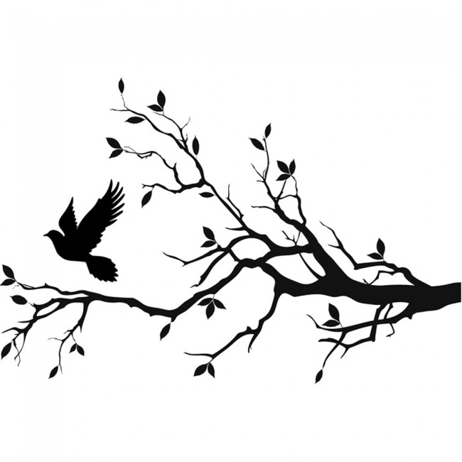 Dove Tree Branch Birds Feather Wall Stickerz