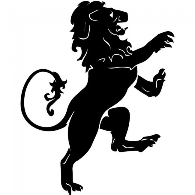 Lion Heraldry Royal Emblem Wall Sticker