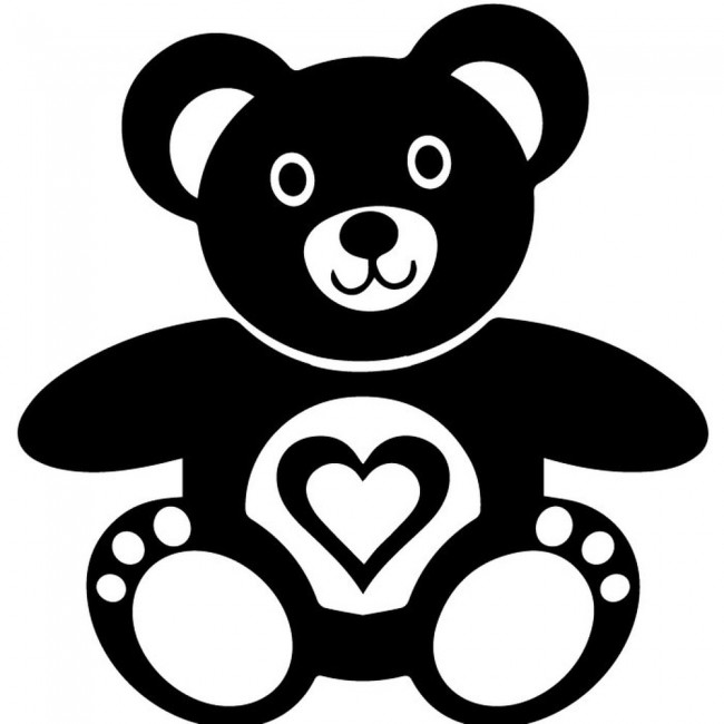 Teddy Bear Love Heart Wall Sticker