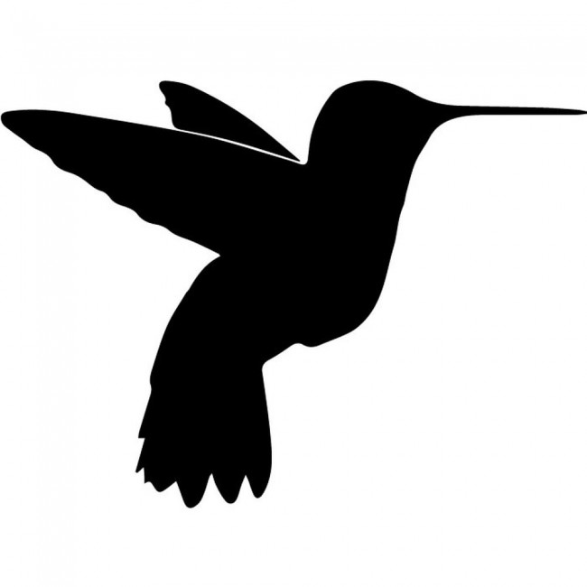 Hummingbird Silhouette Bird Wall Sticker