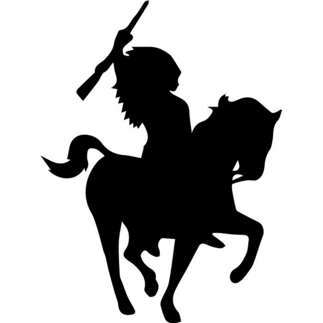 Indian On Horse Cowboys Wall Sticker