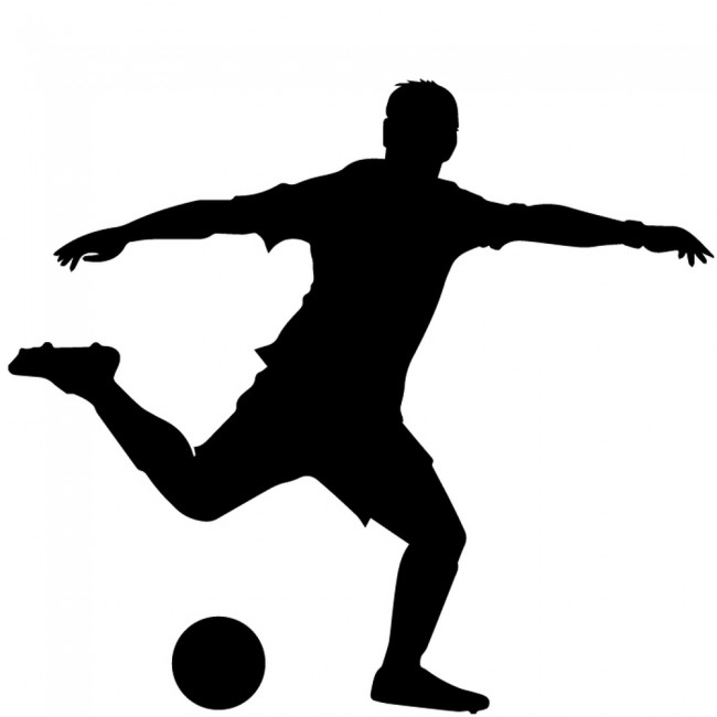 Football Player Kicking Sports Wall Sticker Pack