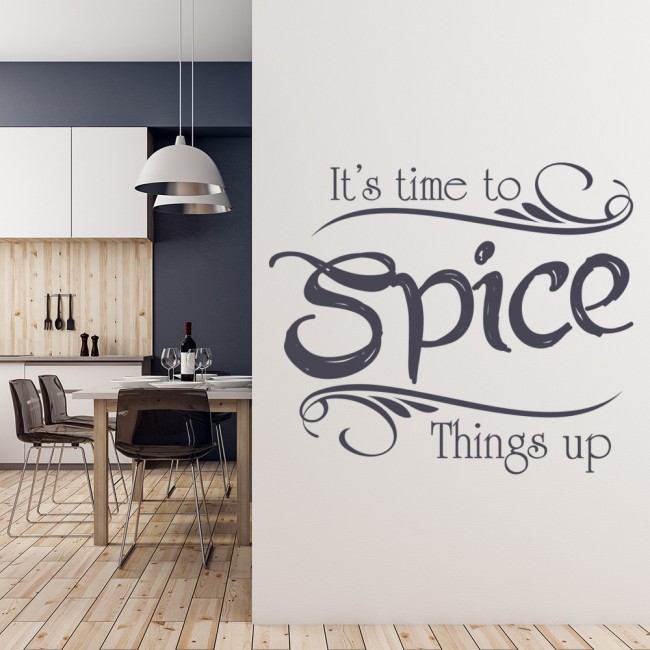 Spice Things Up Kitchen Quote Wall Sticker