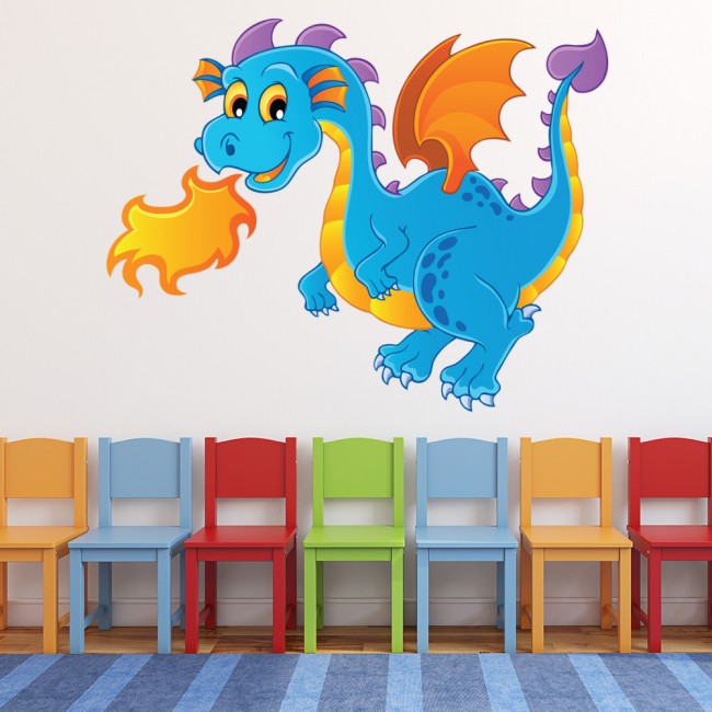 Fire Breathing Dragon Wall Sticker