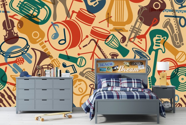 Best music wallpaper models and decorative music wall murals maggenta.com