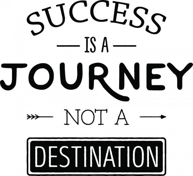 Success Is A Journey Inspirational Quote Wall Sticker