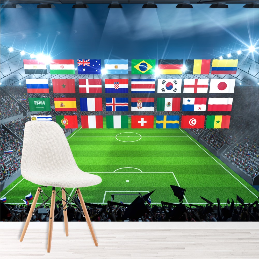 World Cup Football Wall Mural Wallpaper