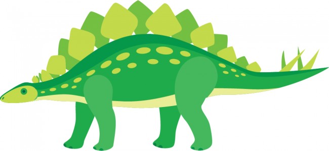 Green Stegosaurus Dinosaur Wall Sticker
