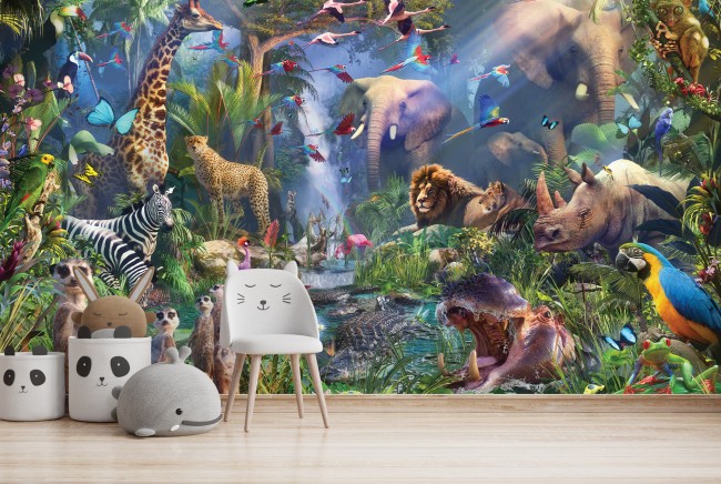 Into the Jungle Wall Mural by David Penfound