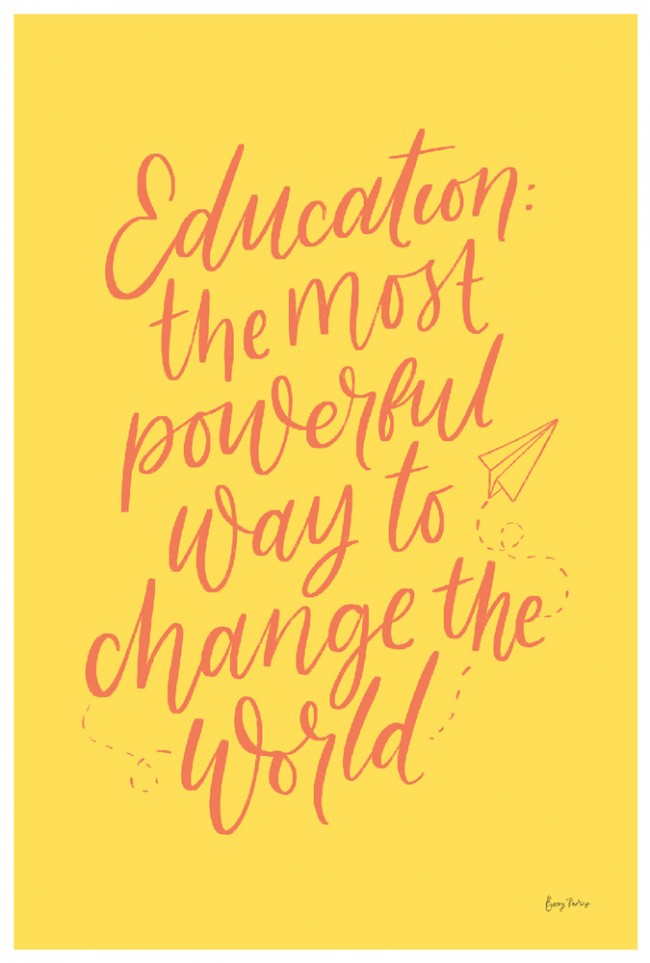 Education for Change Wall Sticker by Becky Thorns
