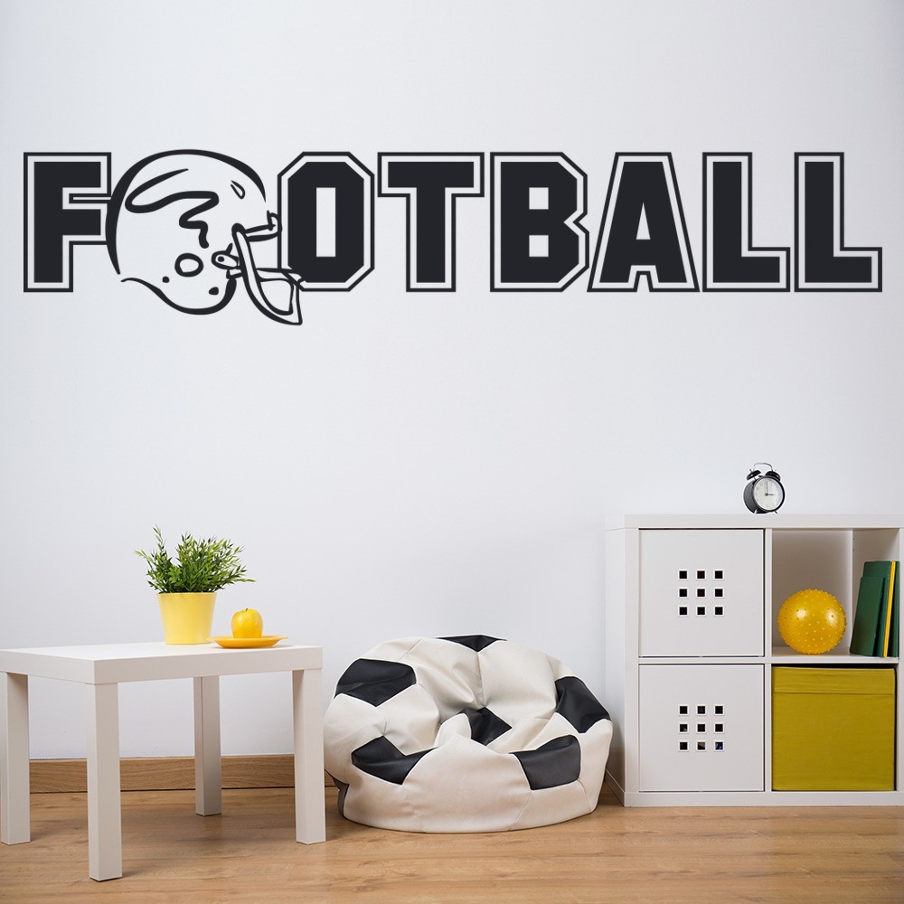 American Football Logo Wall Sticker Sports Wall Decal Boys 