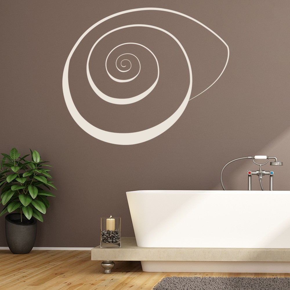 Spiral Seashell Nautical Wall Sticker