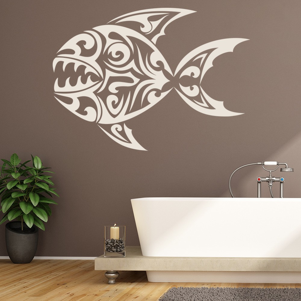 Tribal Piranha Wall Sticker Tribal Wall Art