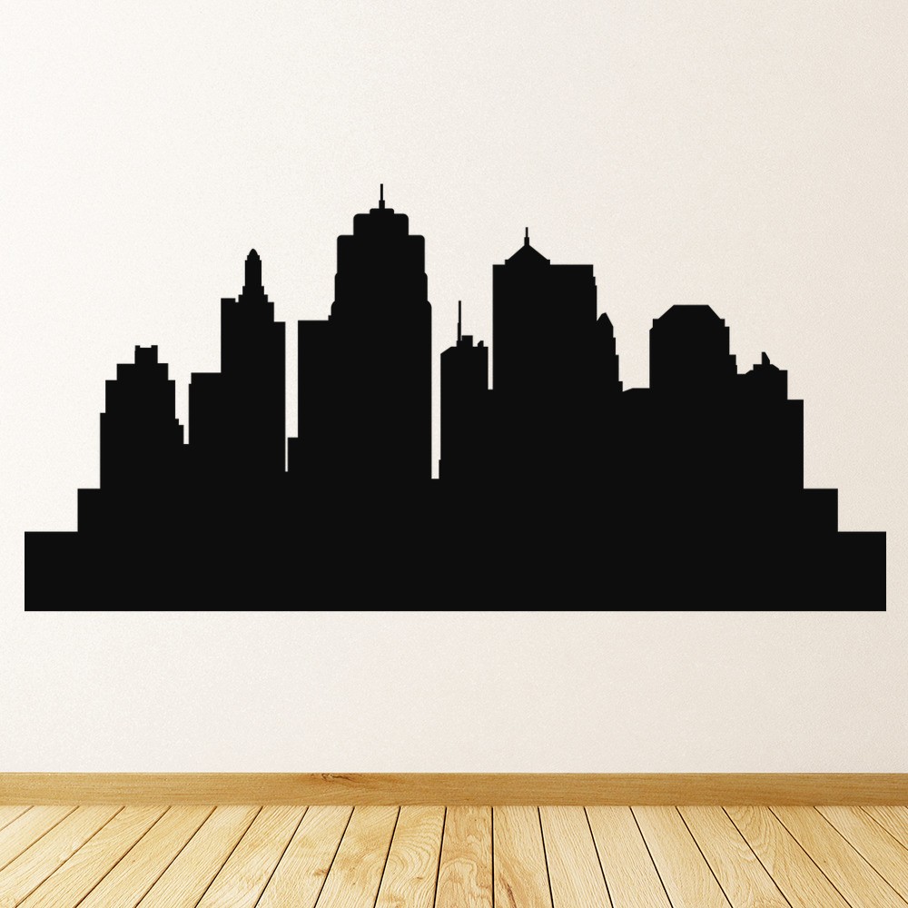 City Skyline Cityscape Wall Sticker