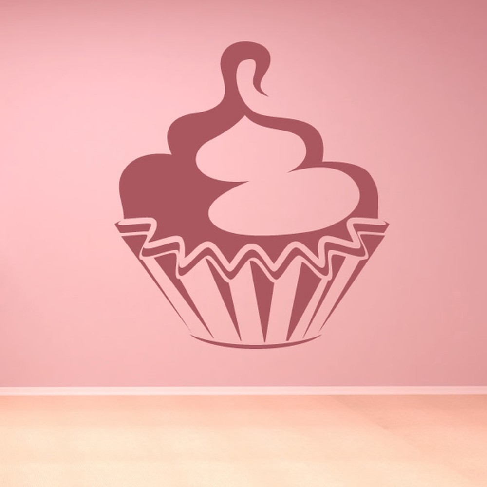 Swirl Cupcake Wall Sticker Cupcake Wall Art