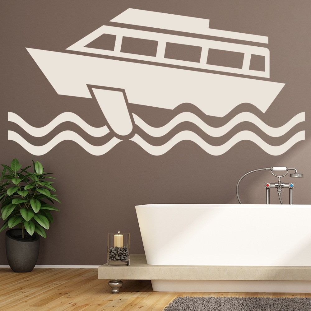 Ferry Boat Ocean Transport Wall Sticker