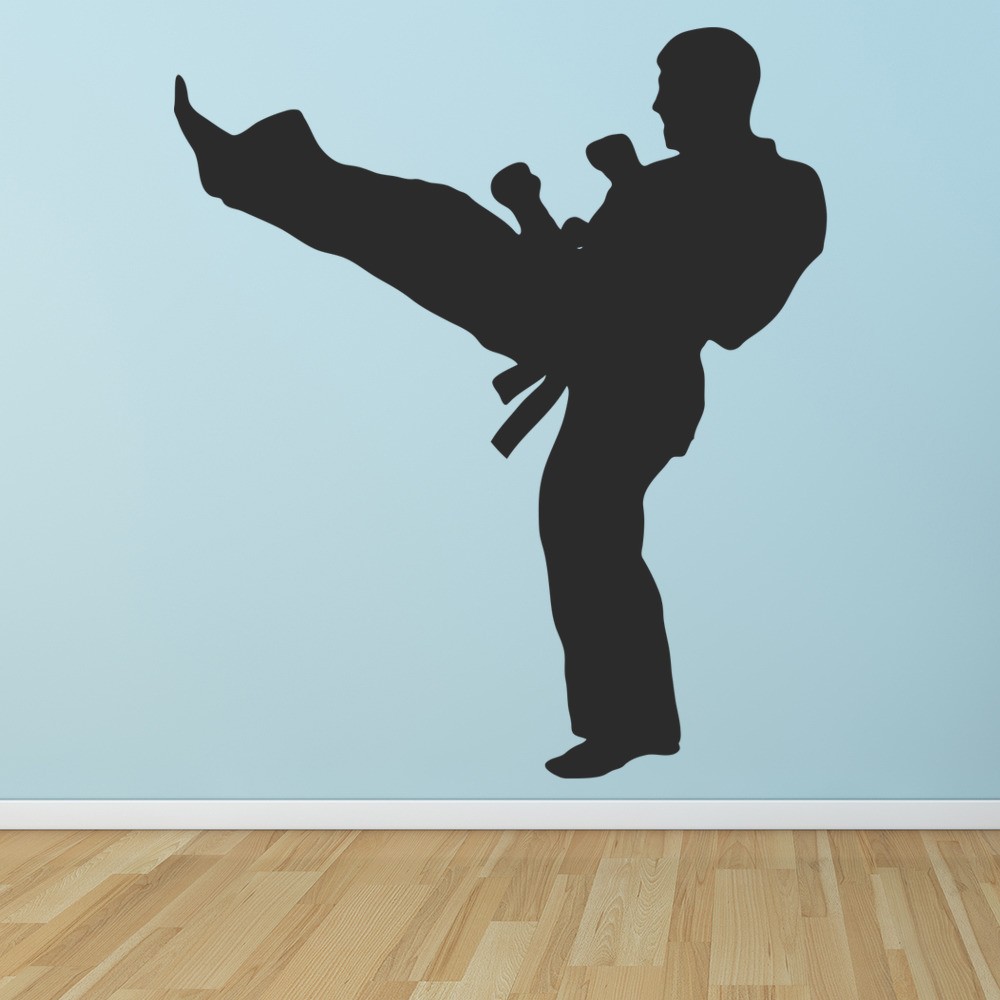 Martial Arts Karate Kick Wall Sticker