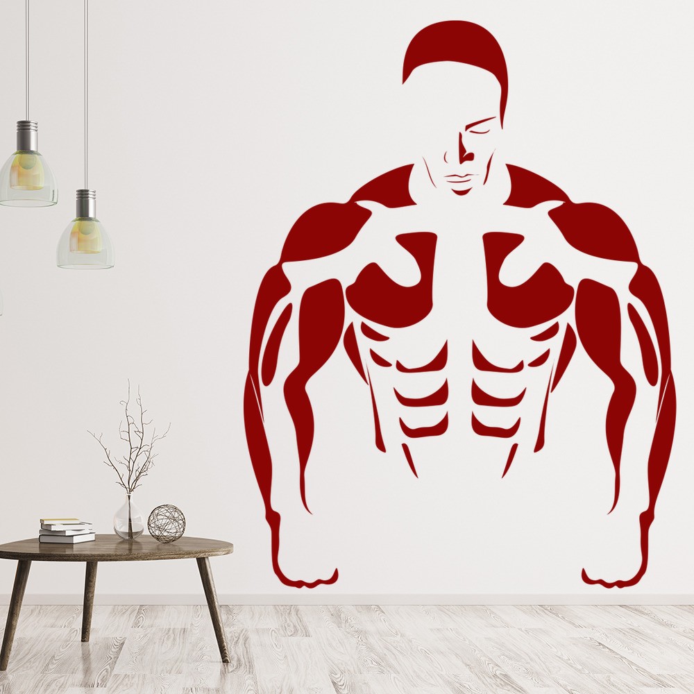 Body Builder Wall  Sticker Gym  Wall  Art 