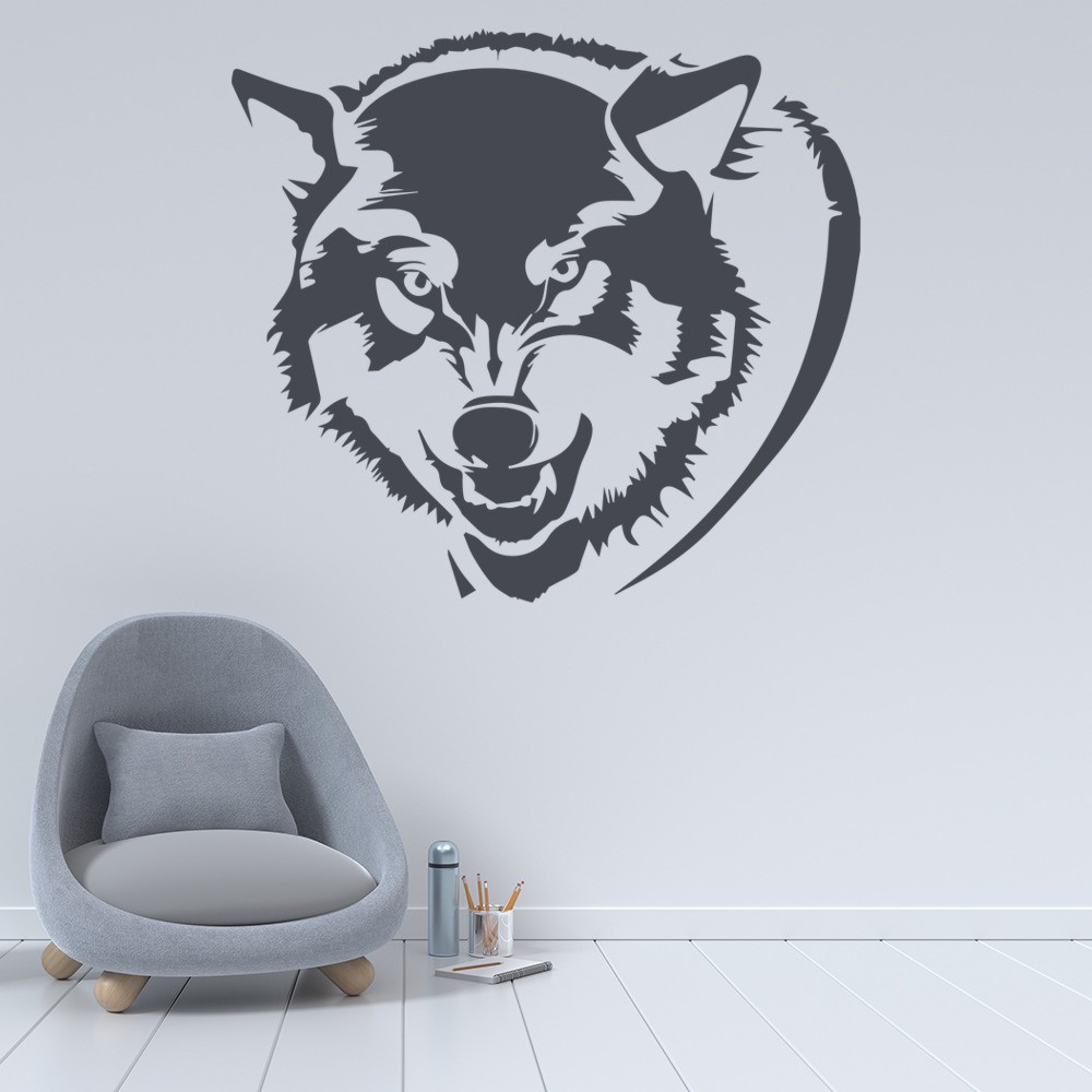 Growling Wolf Wild Animals Wall Sticker