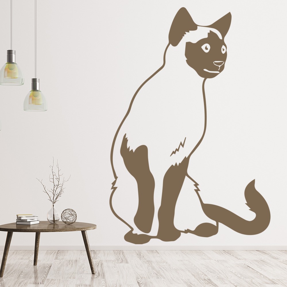 Siamese Cat  Outline Wall  Sticker  Animal Wall  Art