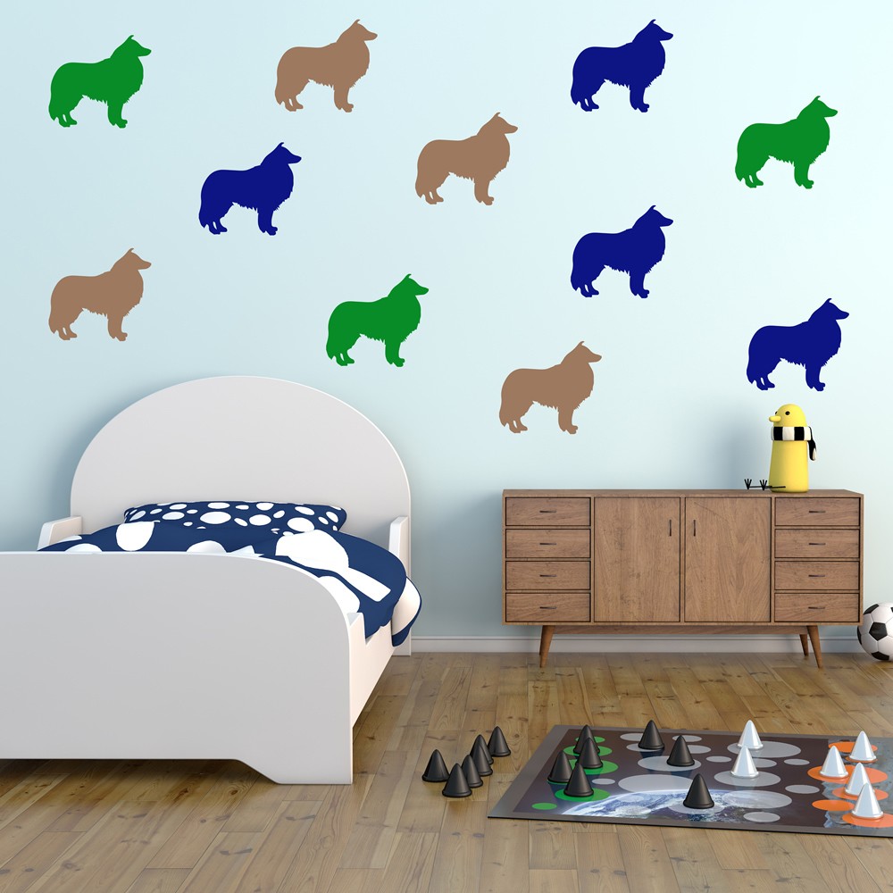 Collie Sheep Dog Wall Sticker Pack Pet Animals Wall Decal 