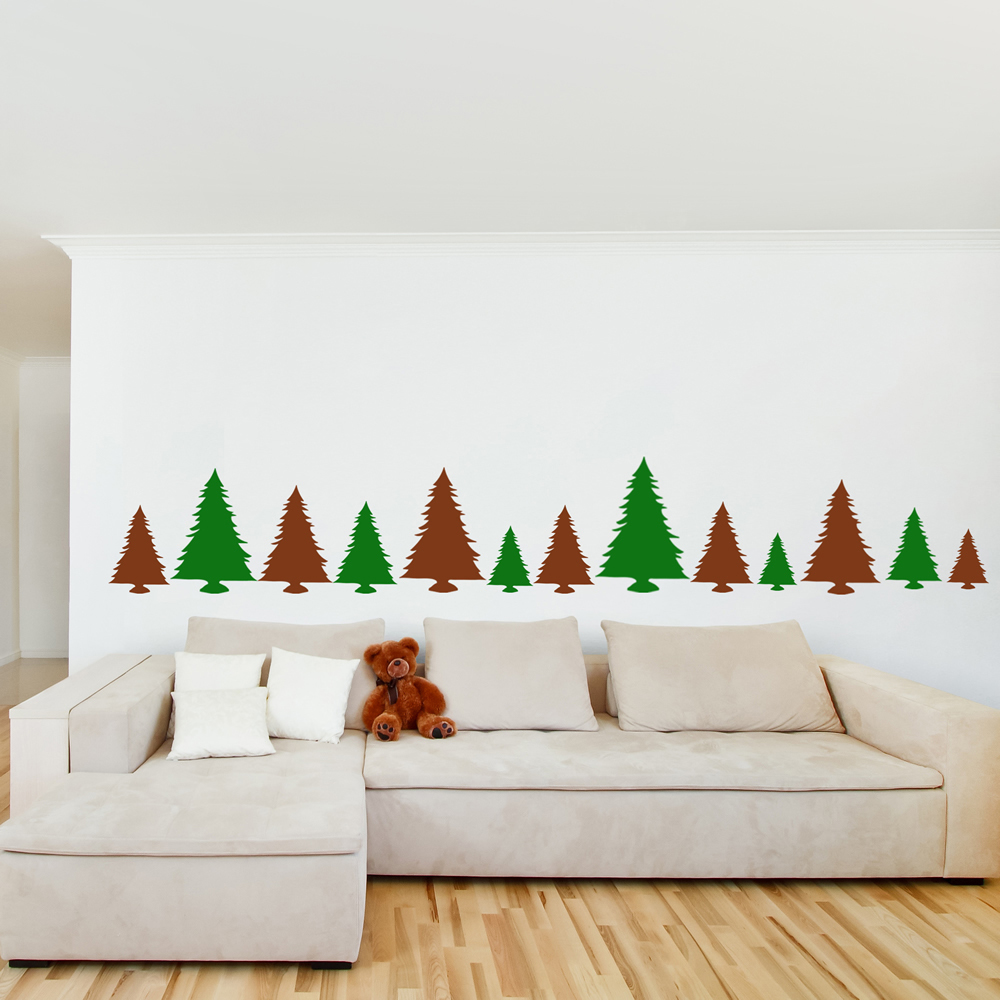 Christmas Tree Wall Sticker Pack Festive Xmas Wall Decal Kids Shop Home Decor