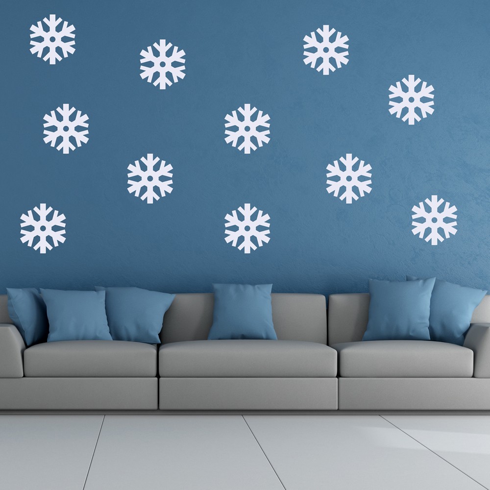 Winter Snowflake Christmas Wall Sticker Pack