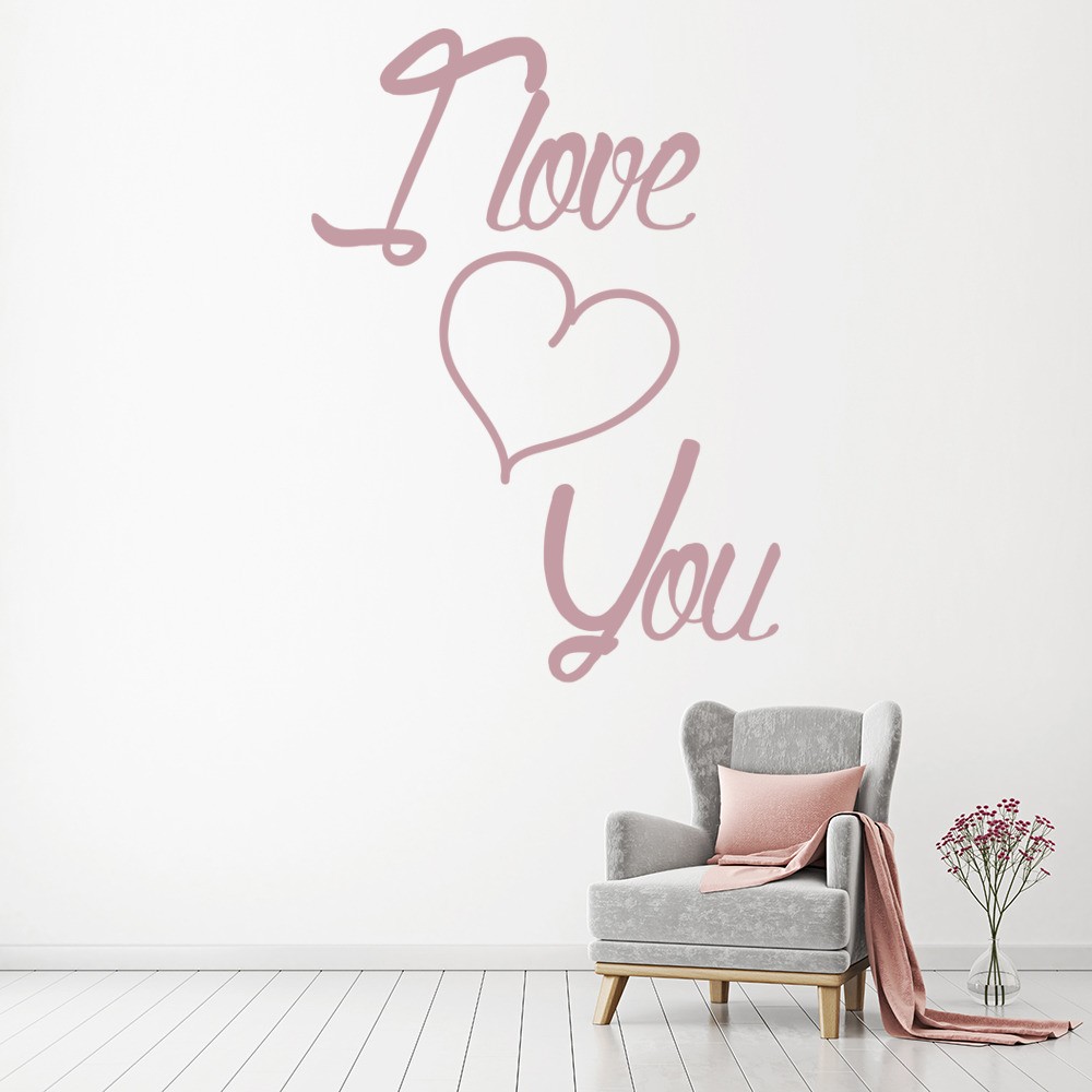 I Love You Quote Wall Sticker 2041