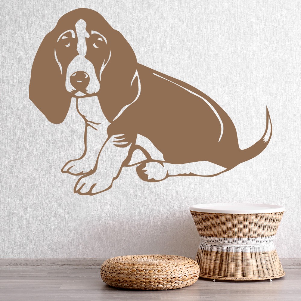 Basset Hound Dog Wall Sticker Puppy Animals Wall Decal 