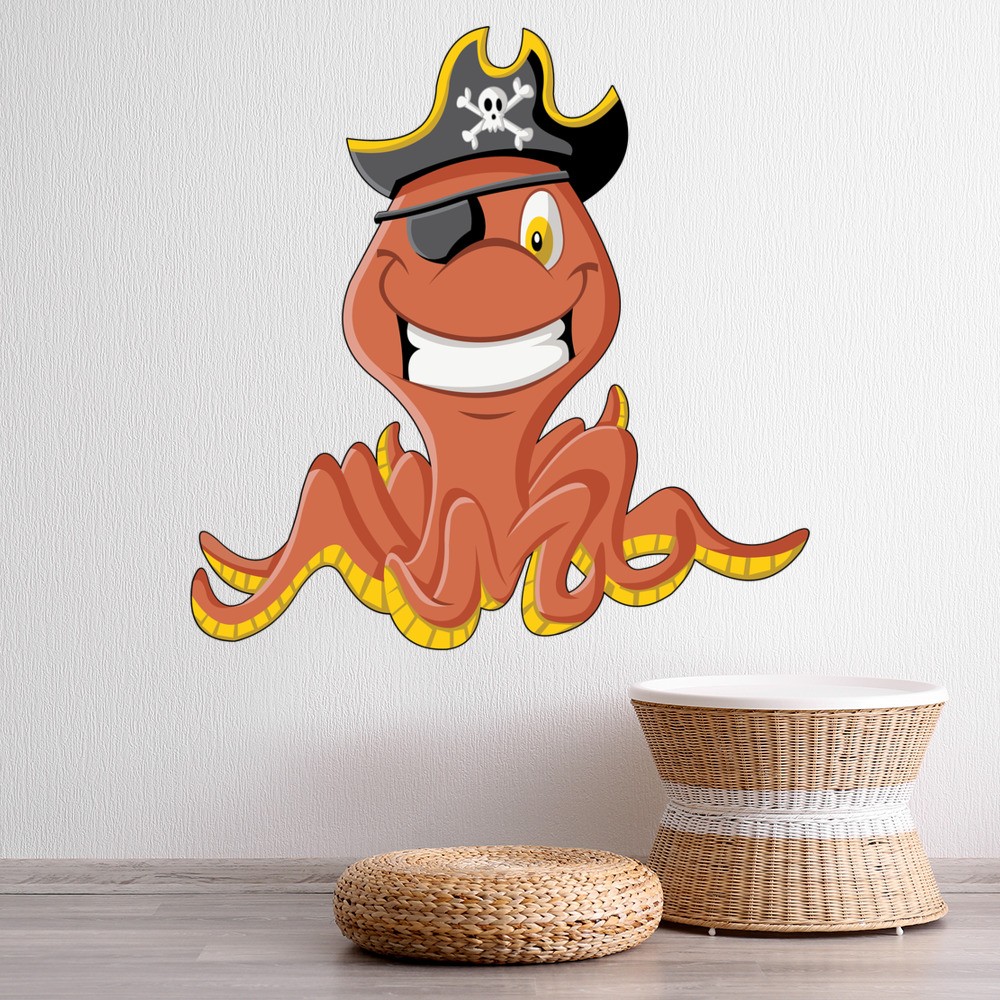 Pirate Octopus Wall Sticker