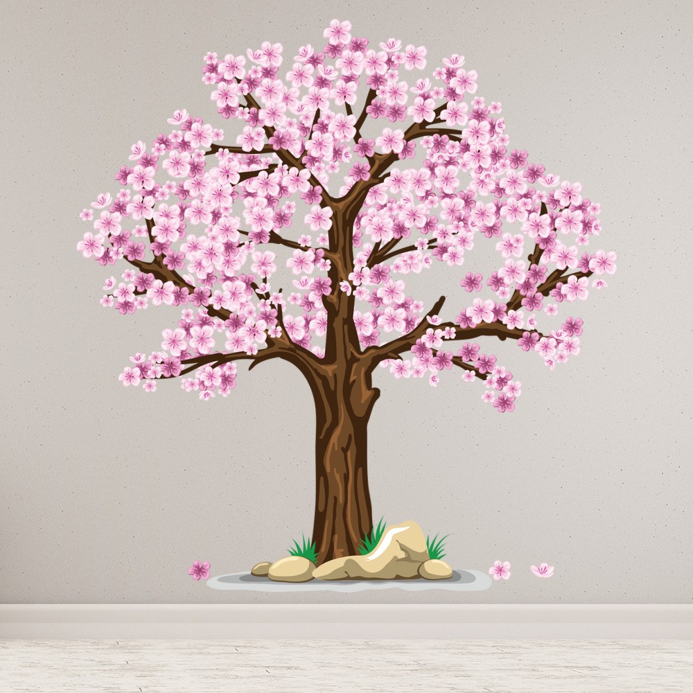 Pink Cherry Tree Wall Sticker