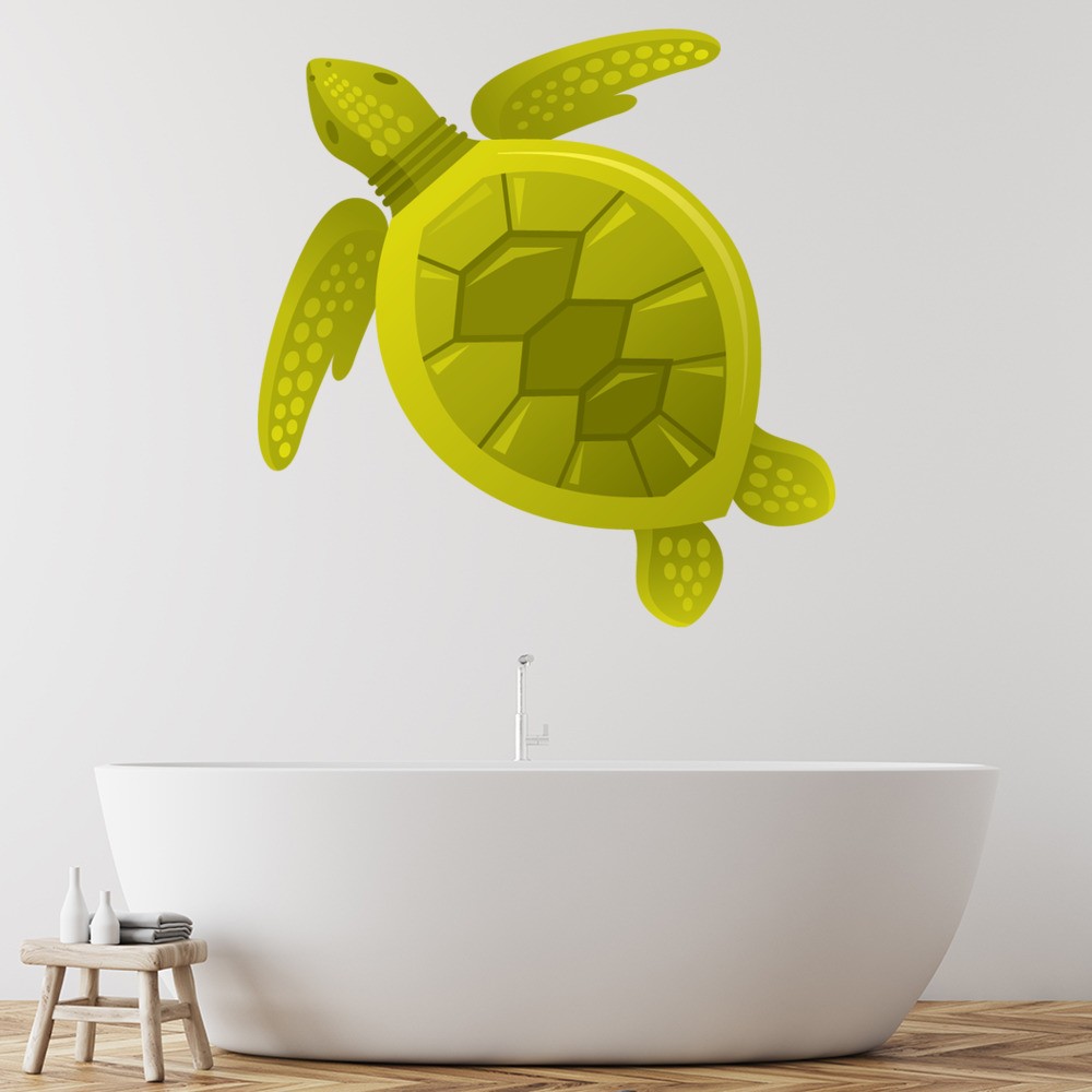 Green Turtle Sea Animals Wall Sticker