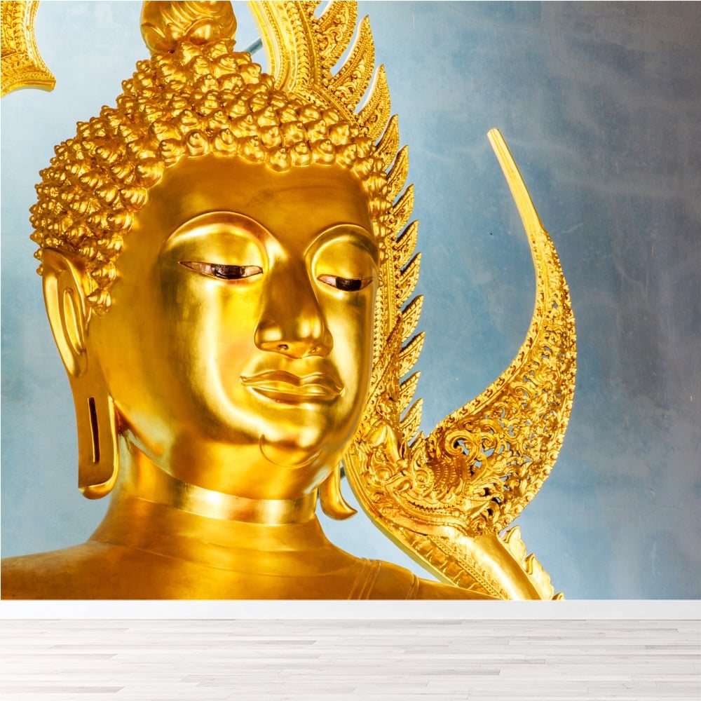 Golden Buddha Wall Mural Wallpaper