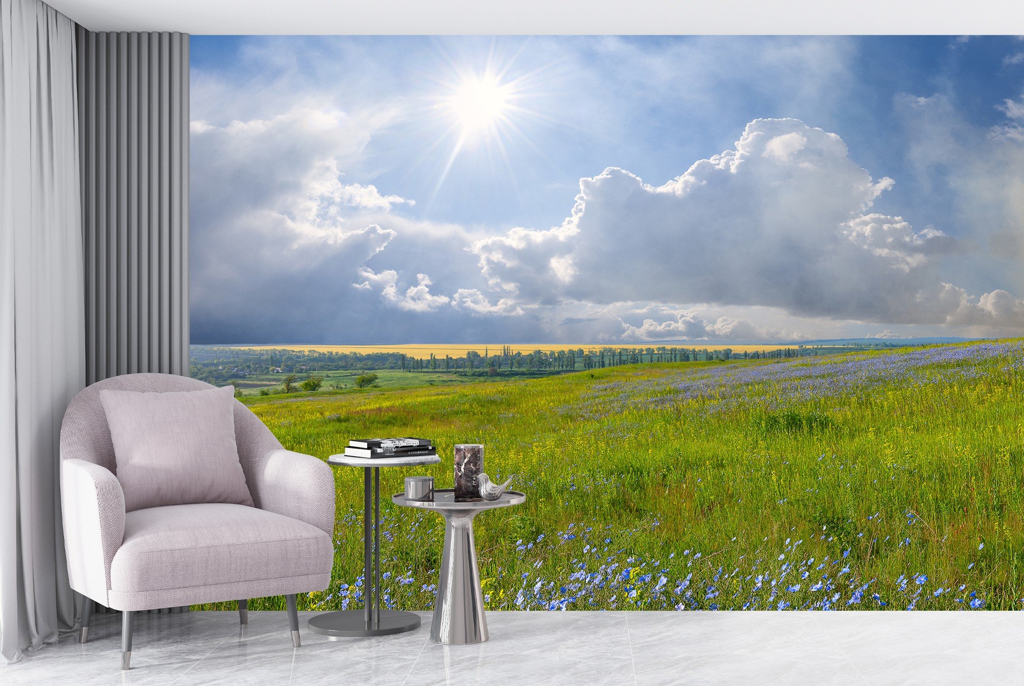 Spring Meadow Wall Mural Wallpaper