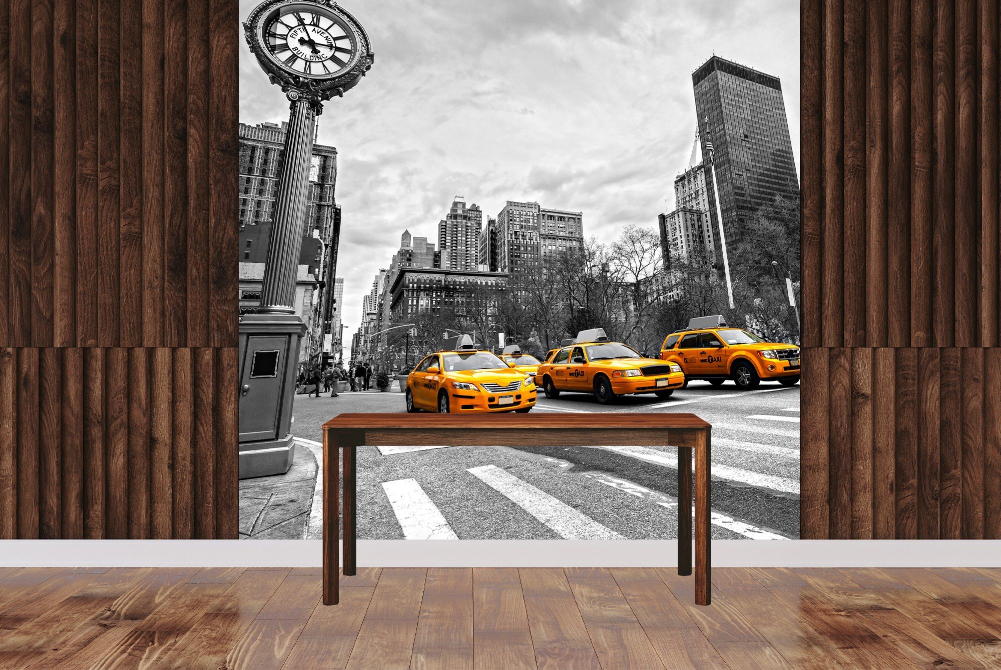 Yellow Taxi Cabs New York USA Wall Mural Wallpaper