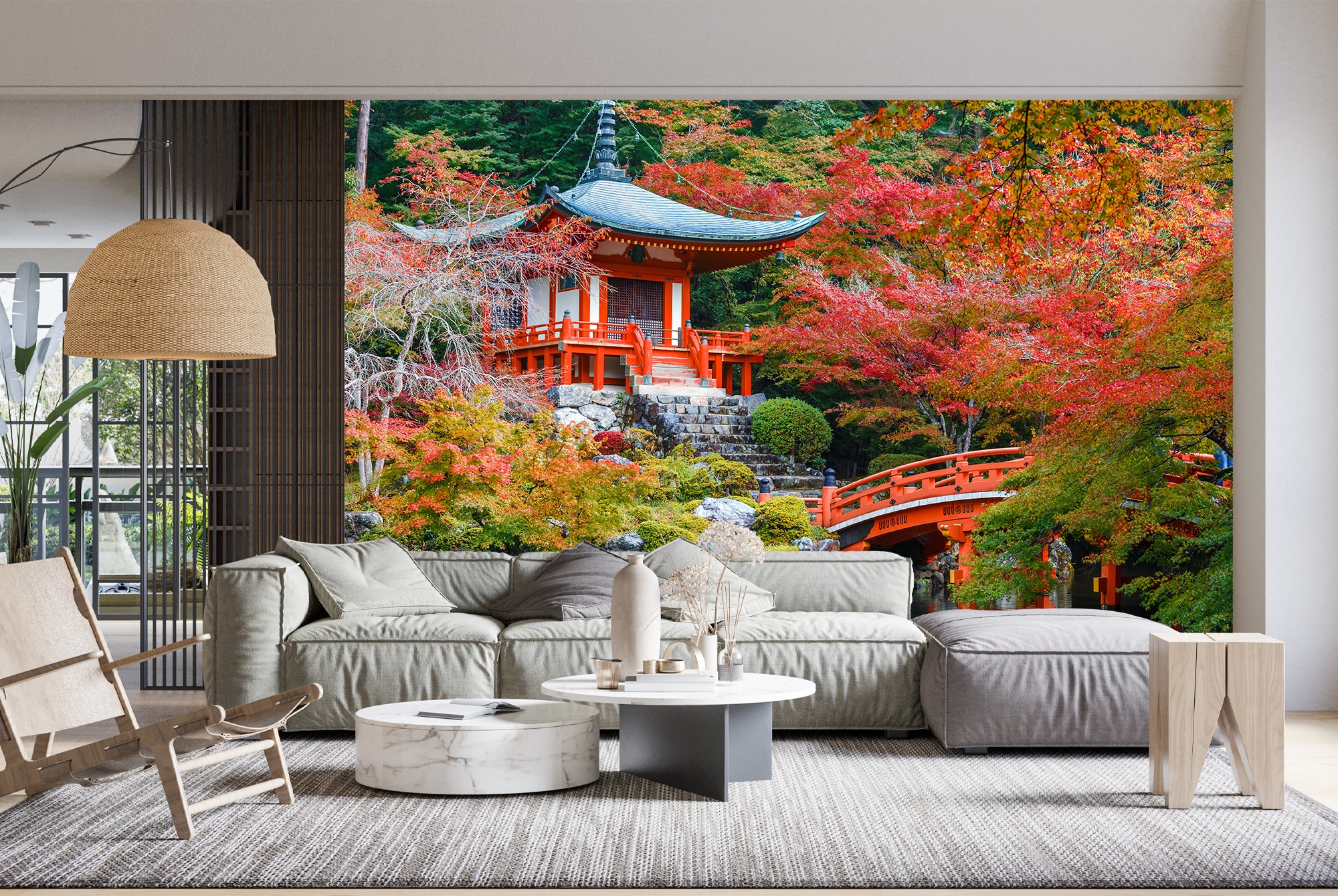 Ancient Japanese Temple Wall Mural Wallpaper