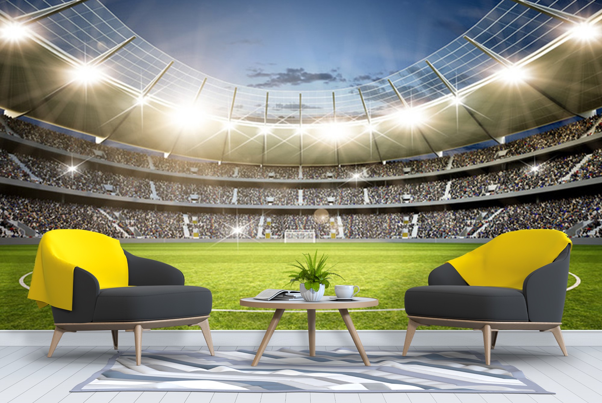 Football Stadium Wall Mural Wallpaper