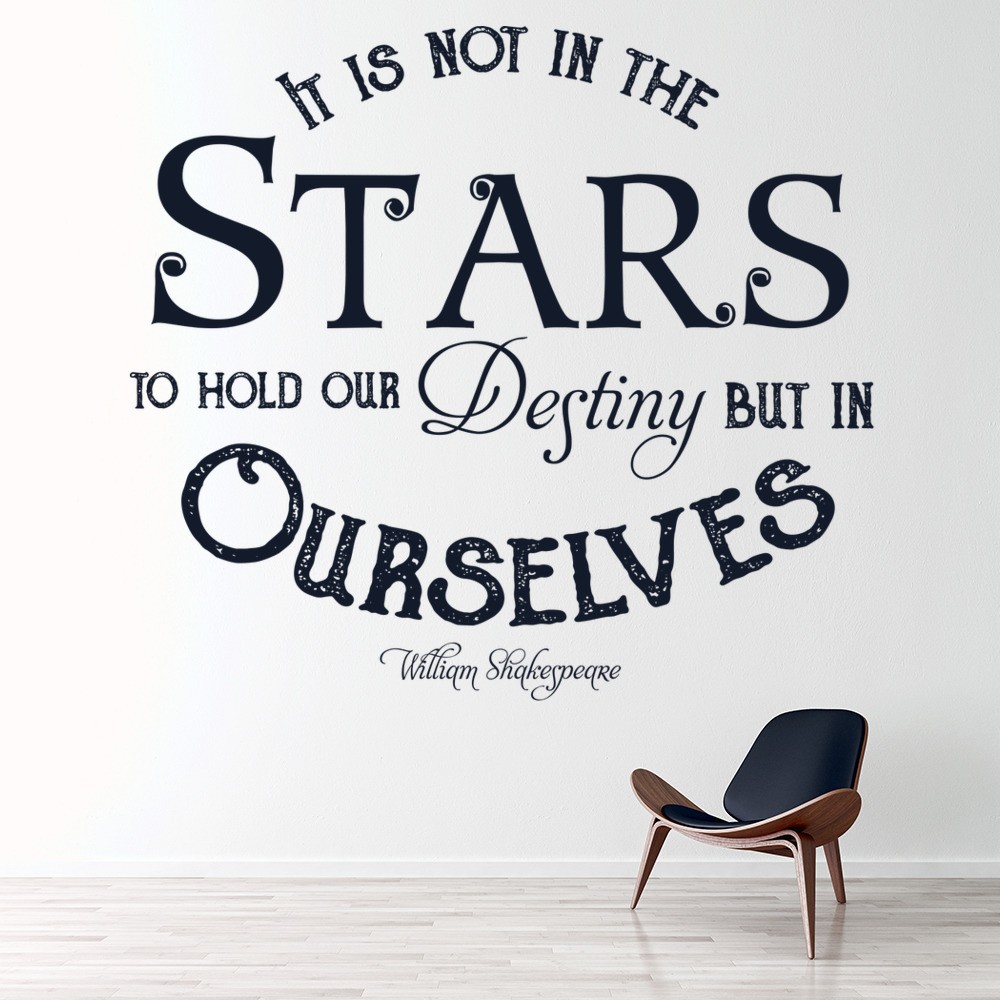 In The Stars William Shakespeare Quote Wall Sticker - Classroom Quotes