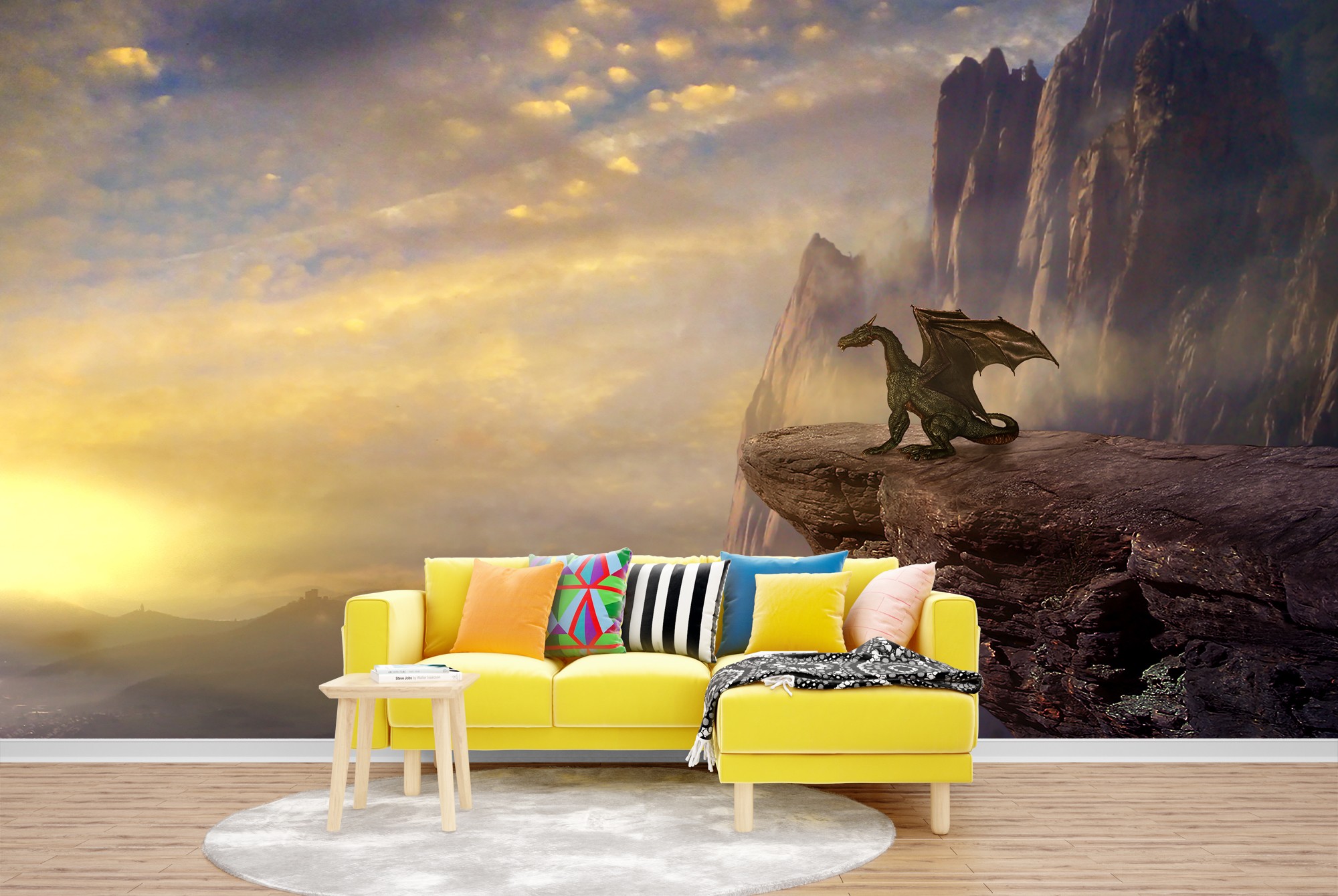 Mountain Dragon Wall Mural Wallpaper