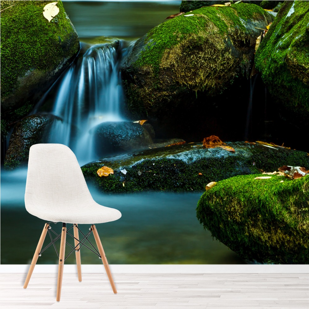 Mountain Stream Nature Panoramic Wall Mural Wallpaper