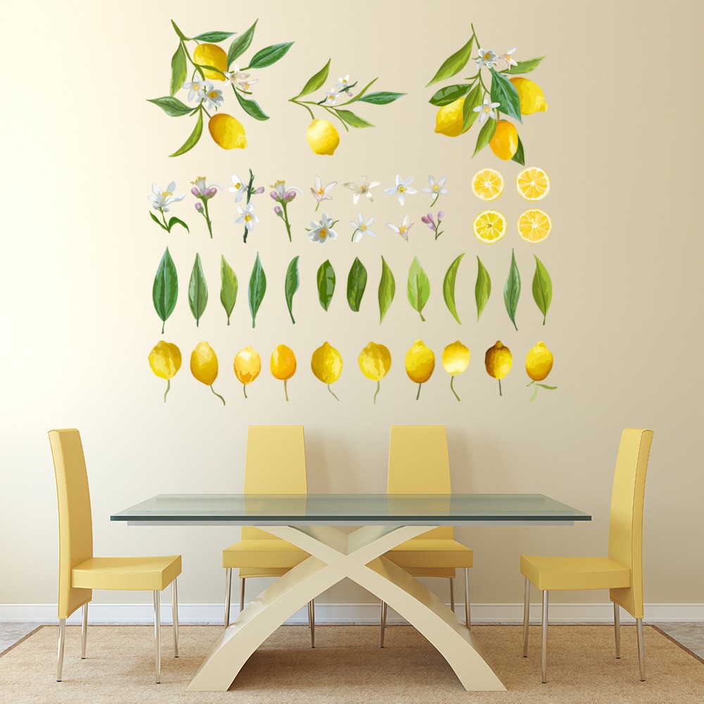 Lemons Fruit Wall Sticker Set