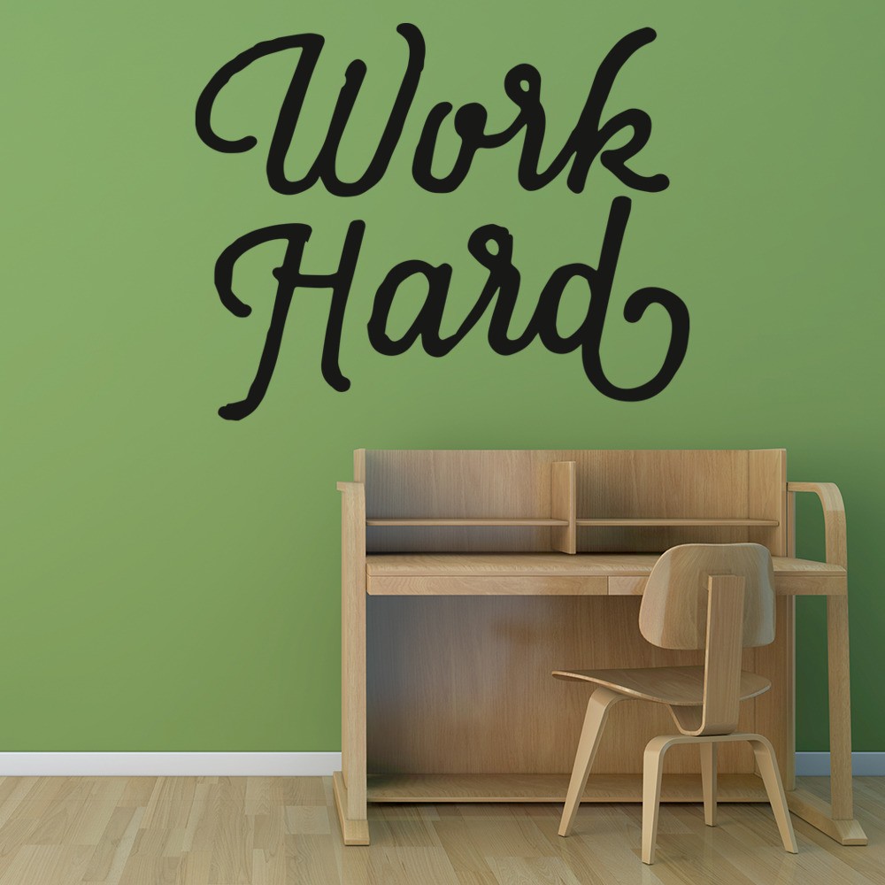 Work Hard Classroom Quote Wall Sticker