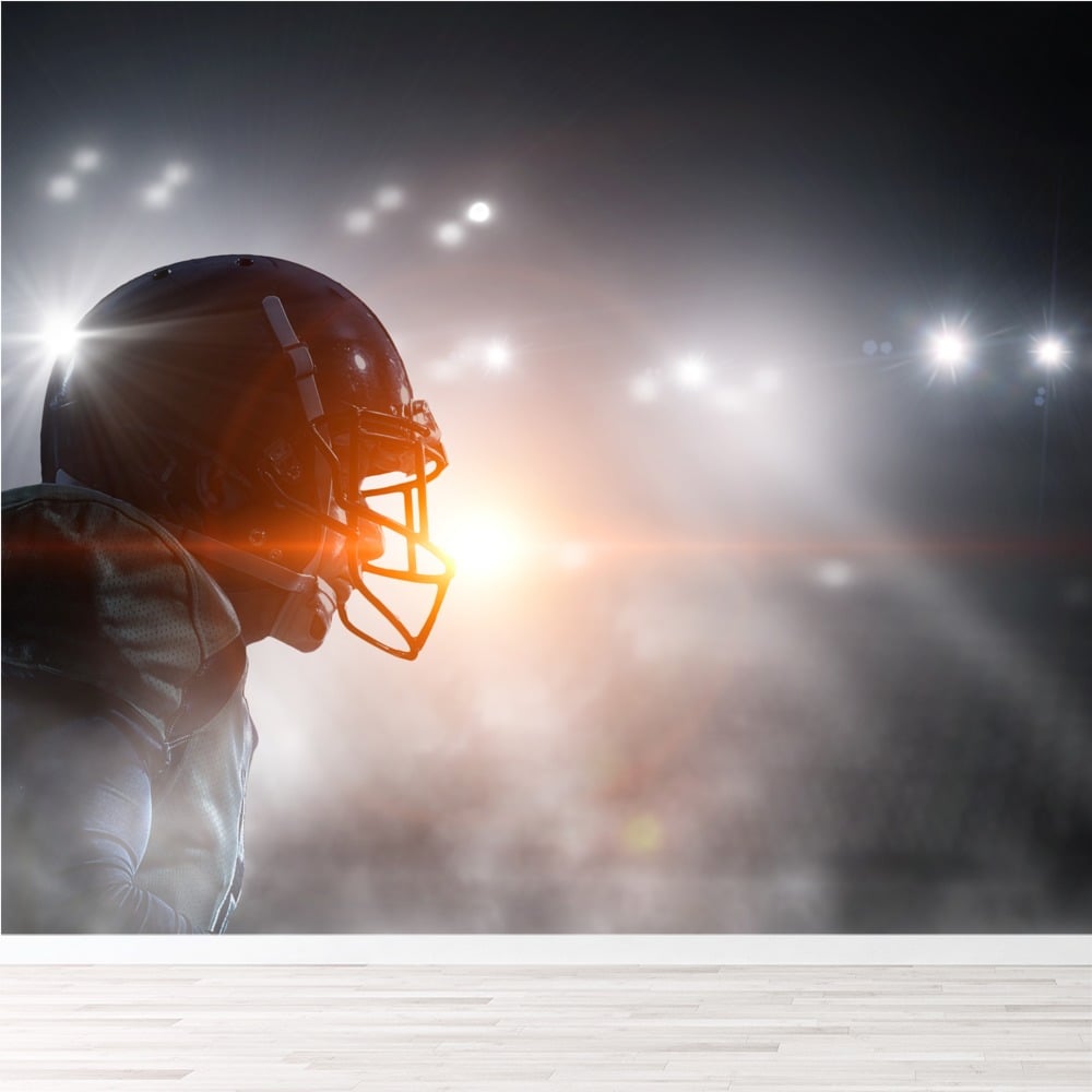 American Football Game Time Wall Mural Wallpaper