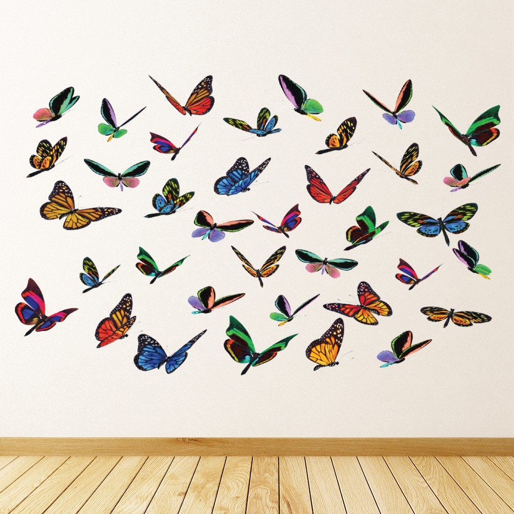 Large Butterfly Wall Sticker Set