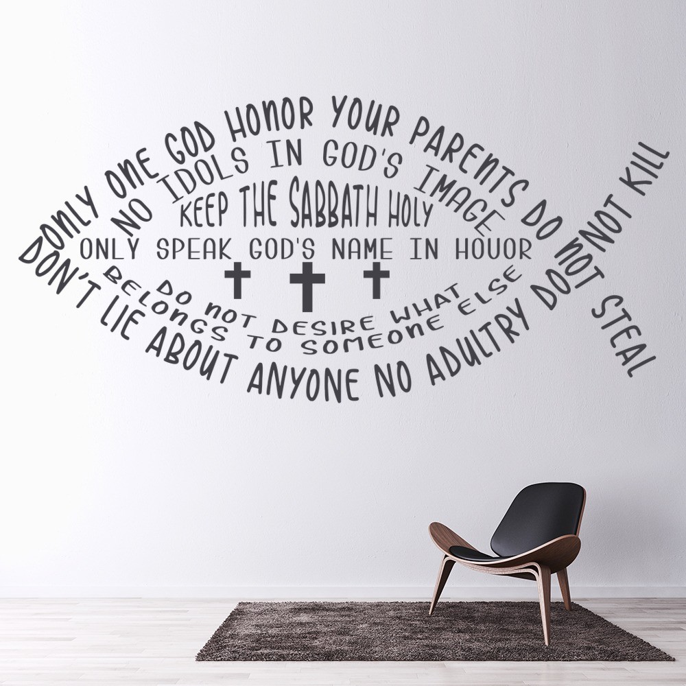 Ten Commandments Christian Wall Sticker