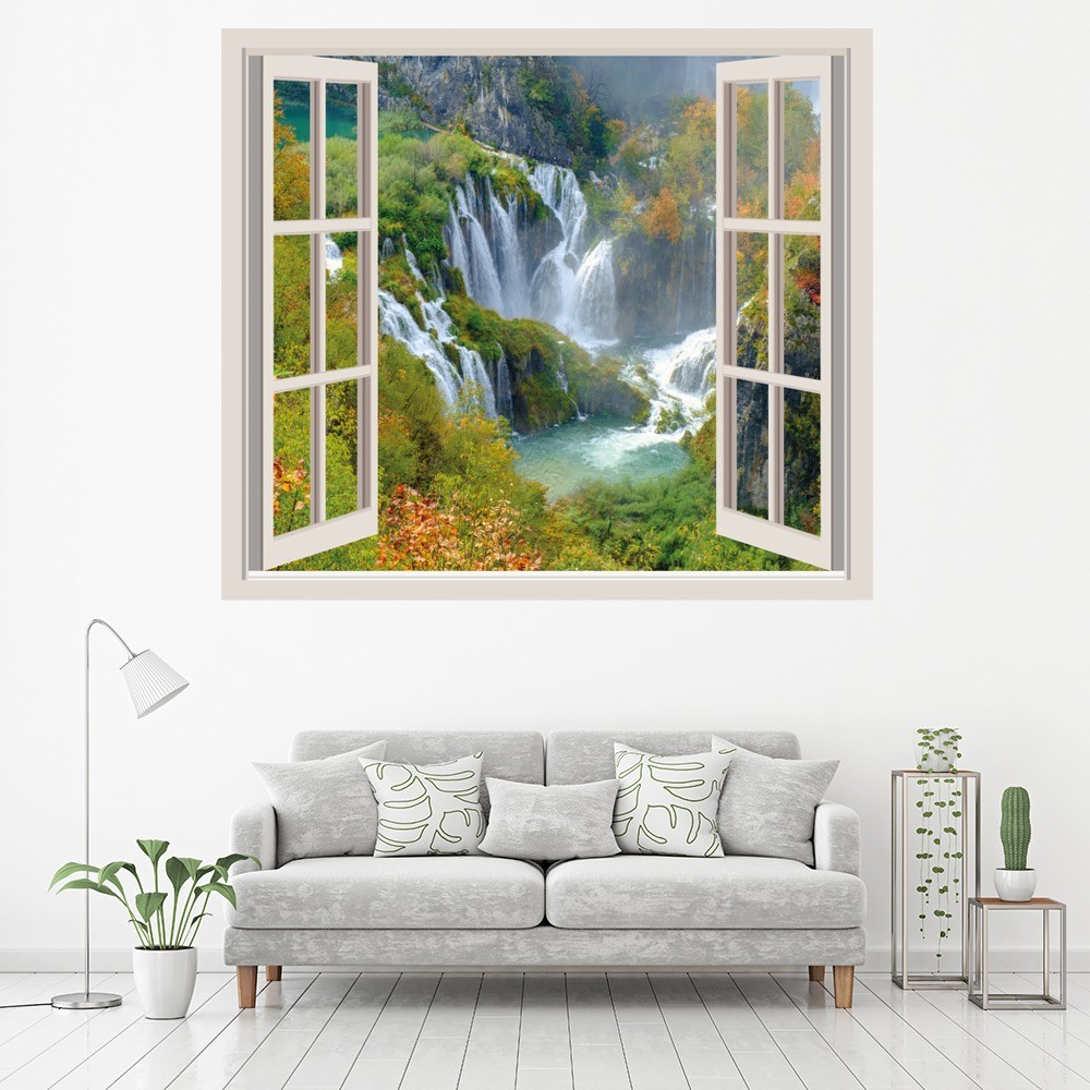 Croatia Waterfall 3D Window Wall Sticker